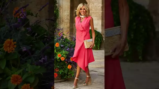 Brigitte Macron’s Timeless Summer Elegance in Avignon #brigittemacron #fashion #parisstyle #elegance
