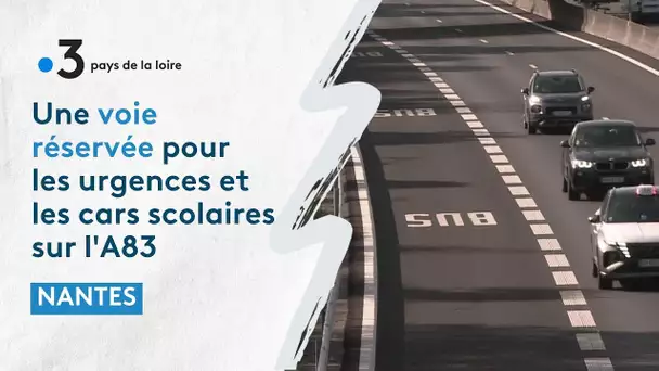 une voie réservée pour les cars scolaires et les véhicules urgences sur l'A83