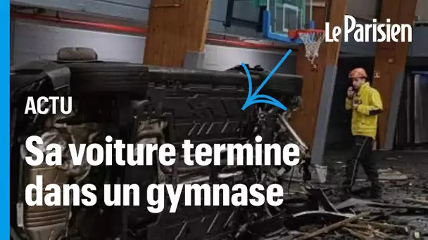 Crash à 200 km/h dans un gymnase : les images surréalistes de l'accident d'un footballeur belge