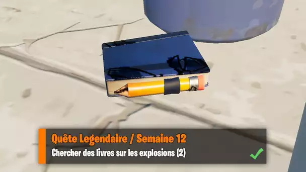 CHERCHER DES LIVRES SUR LES EXPLOSIONS ! - FORTNITE DEFIS LEGENDAIRE SEMAINE 12