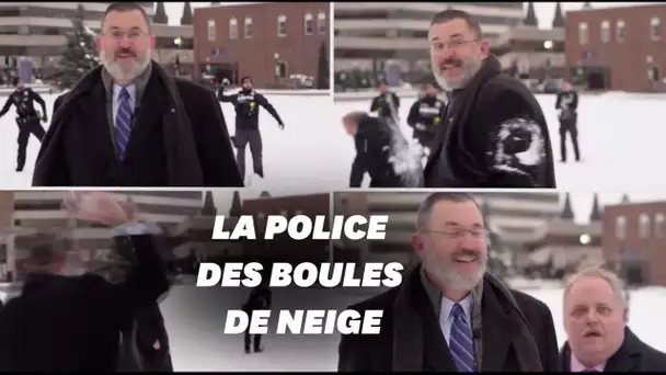 Cette ville interdit les batailles de boules de neige et même la police s’en moque