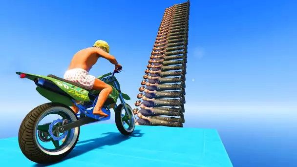 MEGA RAMP HUMAN MOTO !