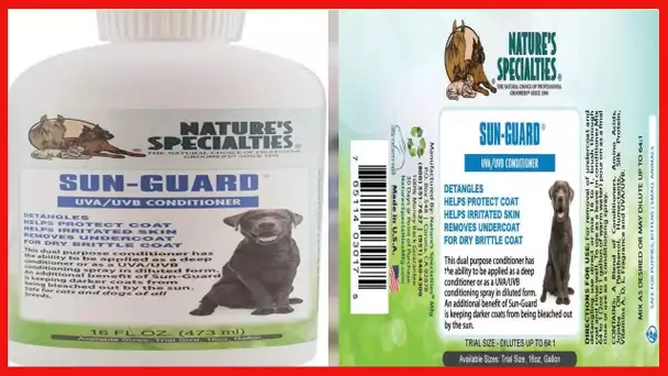 Nature's Specialties Sun Guard Ultra Concentrated Dog Conditioner for Pets, Makes up to 8 Gallons