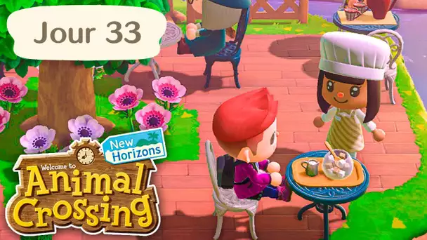 Jour 33 | La Terrasse du Diner 🍔 | Animal Crossing : New Horizons