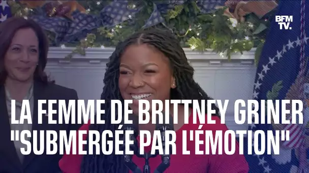 Libération de Brittney Griner: la femme de la basketteuse "submergée par l'émotion"