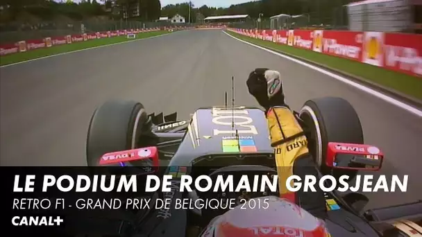 Le podium de Romain Grosjean - Rétro Grand Prix de Belgique - F1