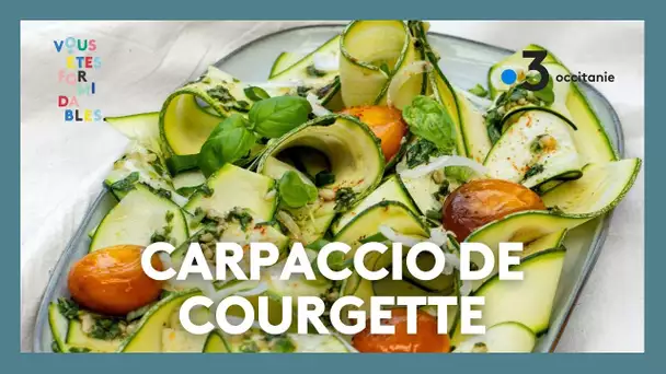 Recette slow conso - Carpaccio de courgette