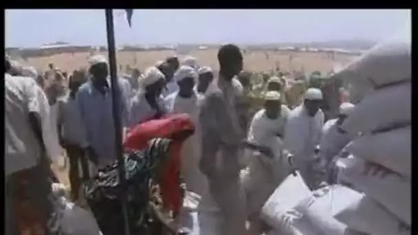 [Réfugiés du Darfour dans un camp au Tchad]