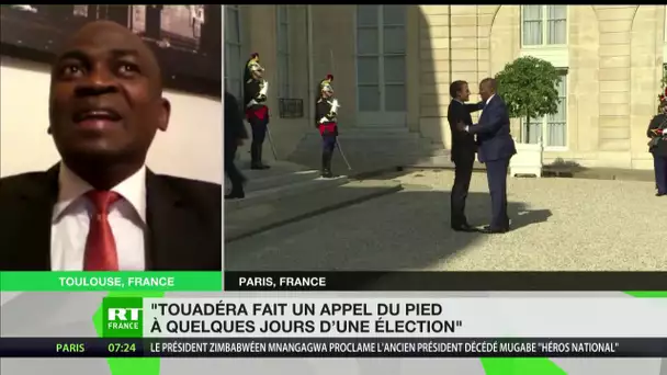 Le président centrafricain Faustin-Archange Touadéra reçu hier à l’Élysée par Emmanuel Macron