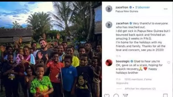 Zac Efron donne de ses nouvelles après avoir frôlé la mort en Papouasie Nouvelle Guinée