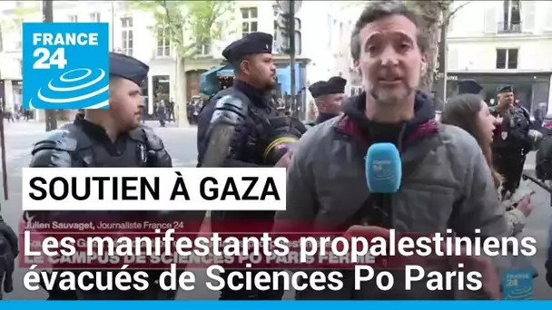 Soutien à Gaza : les manifestants propalestiniens évacués de Sciences Po Paris • FRANCE 24