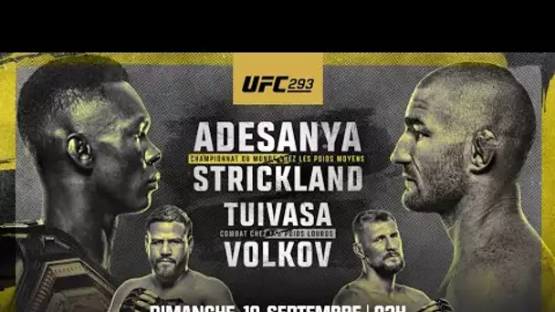 Bande-annonce UFC 293 : Adesanya défend sa ceinture face à un trashtalkeur (dimanche 2h RMC Sport 2)