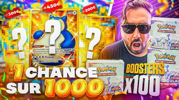 DAVID LAFARGE RECORD 3 CARTES GOLD ! OUVERTURE DE 100 BOOSTERS POKEMON REGNE DE GLACE ! (IMPOSSIBLE)