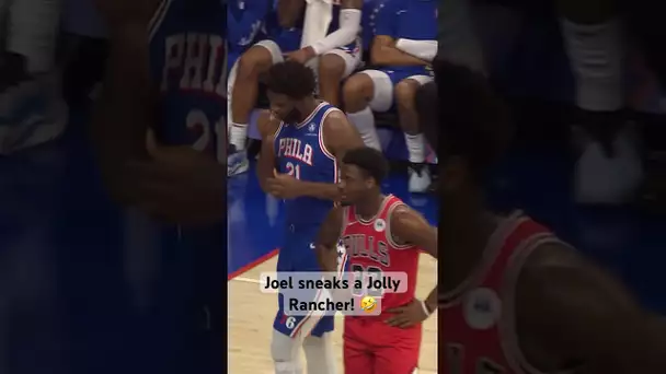 Joel Embiid eats a Jolly Rancher MID-GAME! 🤣 | #Shorts