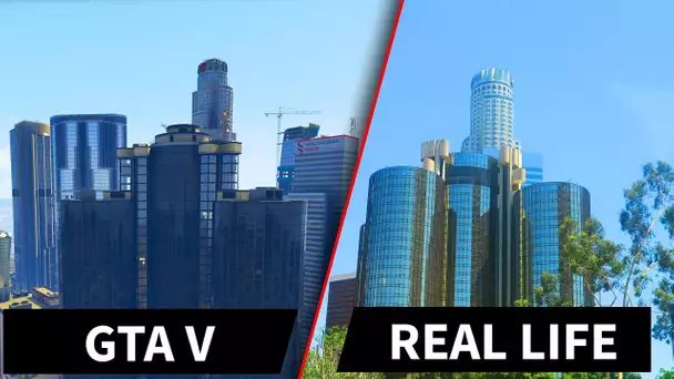 GTA 5 EN VRAI vs GAME RETROUVE L&#039;ENDROIT !