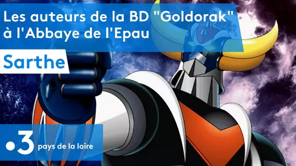 Les auteurs de la BD "Goldorak" à l'Abbaye de l'Epau, en Sarthe.