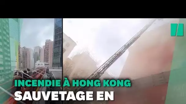 Sauvetage vertigineux à Hong Kong après un incendie au World Trade Center