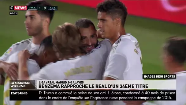 Football : Karim Benzema rapproche le Réal d'un 34e titre