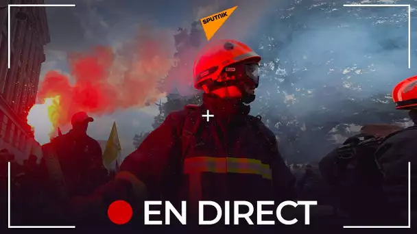 🔴 Manifestation des pompiers en grève à Paris