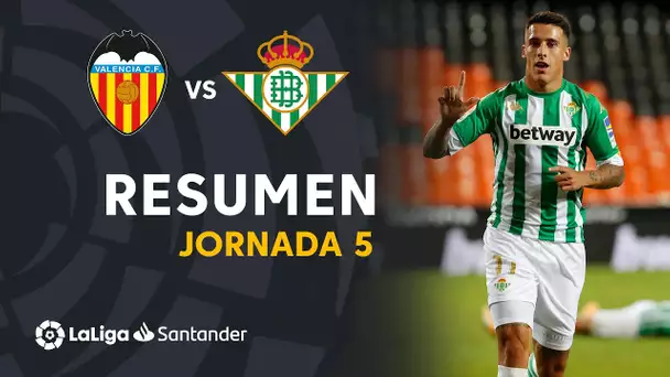 Resumen de Valencia CF vs Real Betis (0-2)