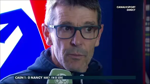 La réaction de Jean-Louis Garcia après la défaite de Nancy à Caen