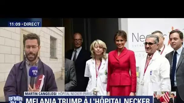 Melania Trump a effectué une visite surprise à l&#039;hôpital Necker à Paris