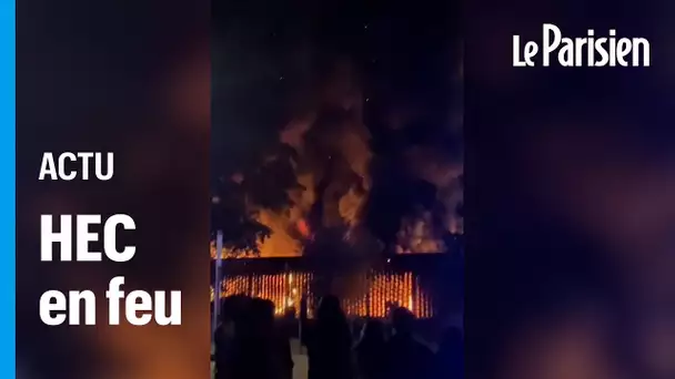 "Il y a un énorme feu" :  Des bâtiments de HEC ravagés par un violent incendie