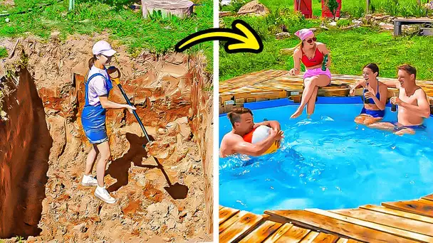 Construction d'une piscine DIY incroyable étape par étape
