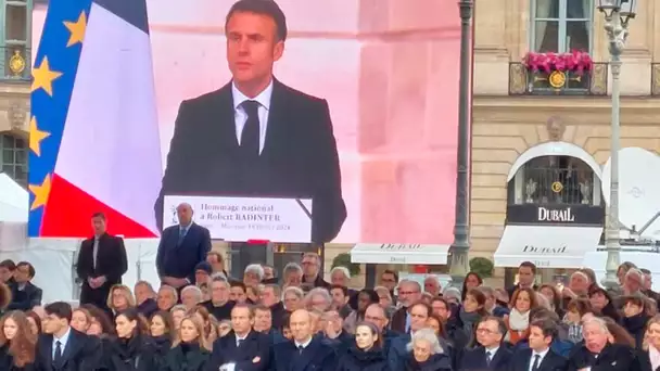 Hommage national à Robert Badinter présidé par Emmanuel Macron
