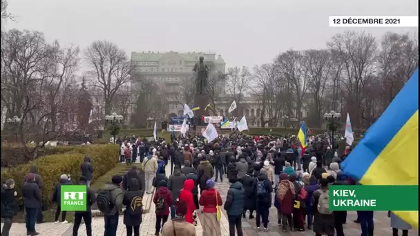 Ukraine : rassemblement contre les mesures anti-Covid à Kiev
