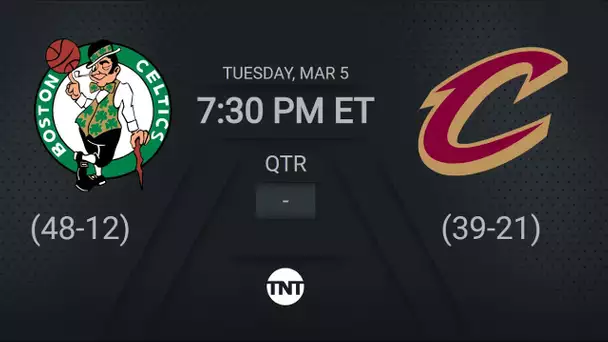 Boston Celtics @ Cleveland Cavaliers | NBA on TNT Live Scoreboard