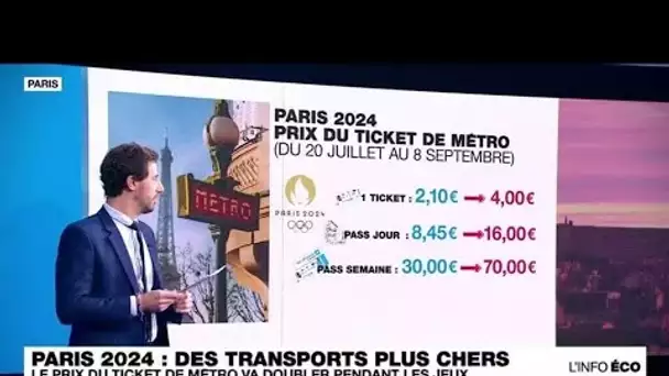 Paris 2024 : le prix des tickets de métro va doubler pendant les JO • FRANCE 24