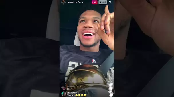 Giannis Touches Trophy to Know it's Not a Dream 😇 | #shorts