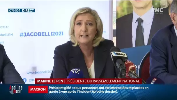 Macron giflé : Marine Le Pen dénonce une agression « inadmissible »