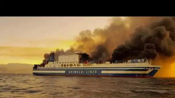 Incendie d'un ferry italien au large de la Grèce, plusieurs passagers portés disparus