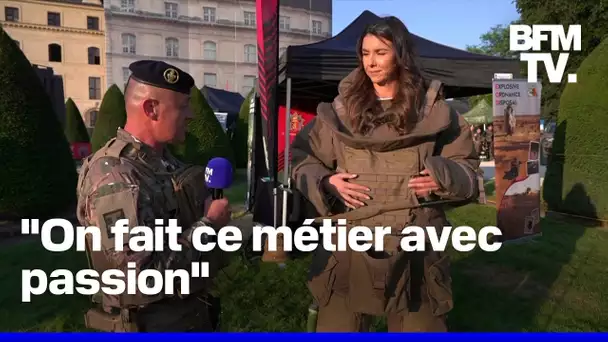 "On fait ce métier avec passion": BFMTV revêt la tenue des démineurs de l'armée de Terre
