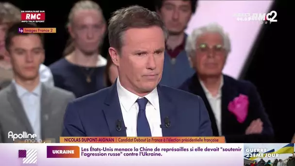 Présidentielle : Nicolas Dupont-Aignan s'alarme d'une élection "truquée"