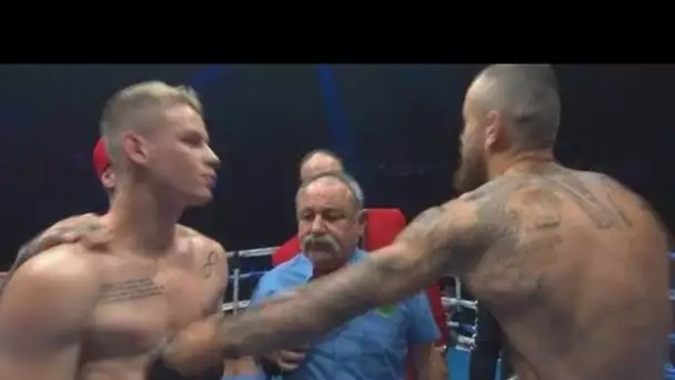 Cette vidéo d’un boxeur qui frappe son rival avant le combat et finit totalement KO
