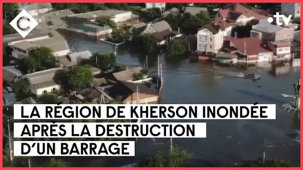 Pape François, Kherson inondé, nuage de fumée à New-York - Le 5/5 - C à Vous - 07/06/2023