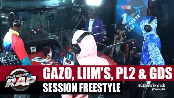 Gazo - Session freestyle avec Liim's, GDS & PL2 ! #PlanèteRap