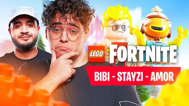 DÉCOUVERTE DE FORTNITE LEGO AVEC BIBI, AMOR & STAYZI