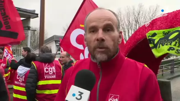 Laroche-Migennes : manifestation de cheminots