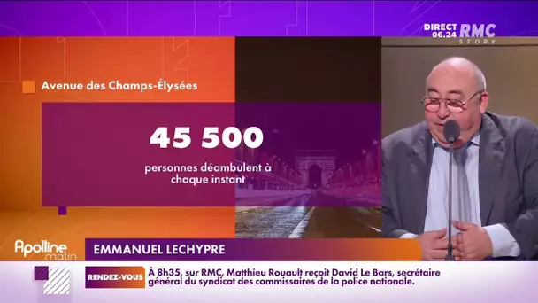 45 500 personnes qui déambulent à chaque instant sur les Champs-Elysées