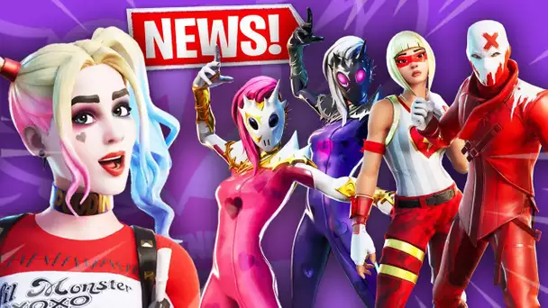 TOUS LES PROCHAINS SKINS ET OBJETS GRATUITS SUR FORTNITE ! (HARLEY QUINN, ST VALENTIN...)