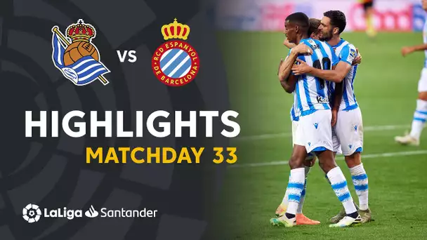 Highlights Real Sociedad vs RCD Espanyol (2-1)
