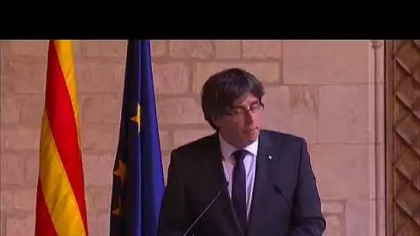 Elections catalanes ou pas ?  Le discours de Puigdemont au parlement catalan