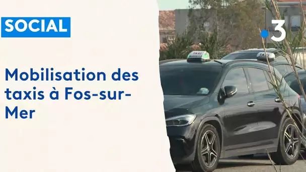 Manifestation des taxis à Fos-sur-Mer