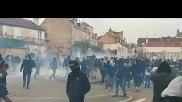 Affrontements fin de manifestation Dijon