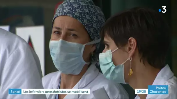 Les infirmiers anesthésistes en grève au CHU de Poitiers