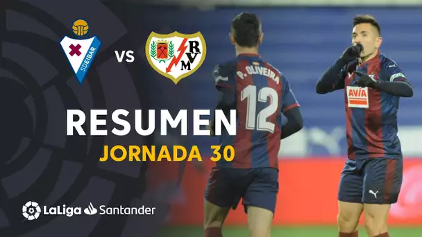 Resumen de SD Eibar vs Rayo Vallecano (2-1)